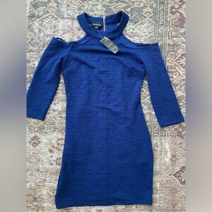 *NWT* Bebe Trisha Cold Shoulder Longsleeve Cocktail Dress
